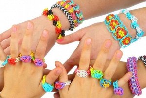 Резиночки для плетения браслетов RAINBOW LOOM, оранжевые