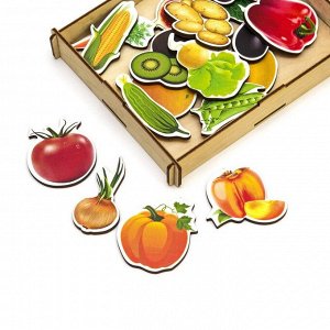 Набор WOODLANDTOYS 111401 Овощи, фрукты, ягоды (дер.коробка)