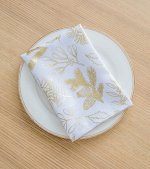 Салфетка Arya 45X45 2 Пр. Poinsettia Белый, золотистый.