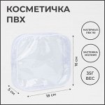 Косметичка на молнии, цвет белый