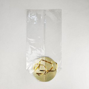 Упаковка прозрачная с круглым дном, золото