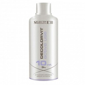 Окисляющая эмульсия - активатор 3% 750мл Selective DECOLORVIT ACTIVE USE для окрашивания волос