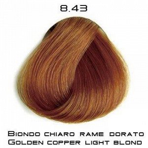 Крем - краска для волос 8-43 Selective COLOREVO светлый блондин медно-золотистый, 100мл