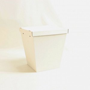 Приморская коробка Крышка для корзины 380*380, средняя, бело-бурая