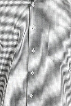 Черная классическая клетчатая рубашка с длинным рукавом