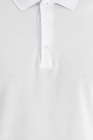 Белая облегающая футболка с воротником поло