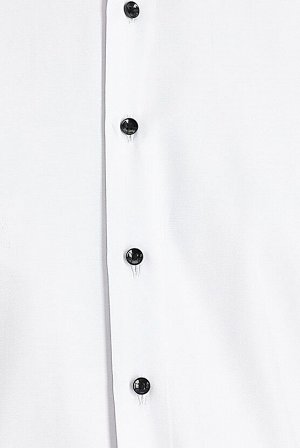Белая рубашка узкого кроя с длинным рукавом и воротником-стойкой Ancestor