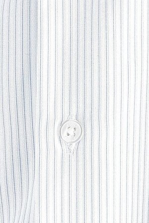 Голубая рубашка узкого кроя в полоску с длинным рукавом