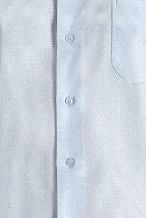 Бледно-голубая классическая рубашка с длинным рукавом и узором