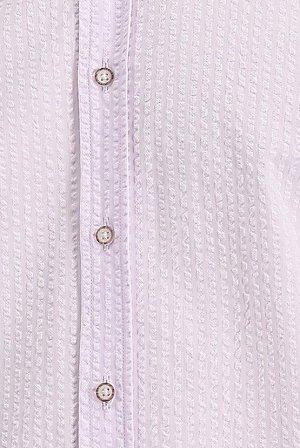 Пудрово-розовая рубашка узкого кроя в полоску с длинным рукавом