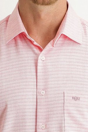 Розовая спортивная рубашка стандартного кроя с коротким рукавом и рисунком