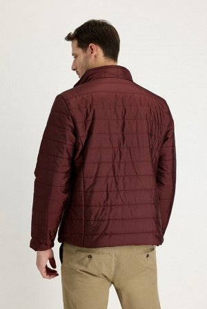 Kiğılı Красное стеганое спортивное пальто Wine Claret Super Slim Fit