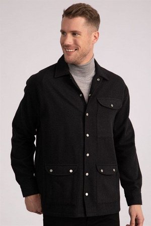 tudors Пальто-рубашка с прямым карманом в повседневном стиле Relax Fit
