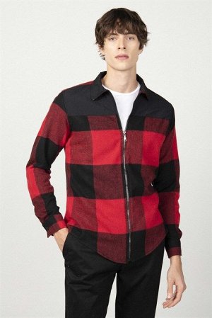 Мужское пальто-рубашка Slim Fit Lumberjack с застежкой-молнией