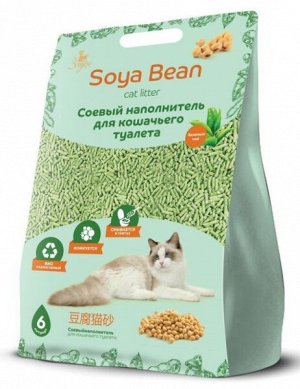 Наполнитель соевый ЗооДом Soya Bean Зеленый чай 6л/2,5кг