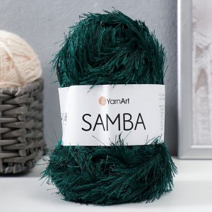 Пряжа "Samba" 100% полиэстер 150м/100гр (590 изумруд)