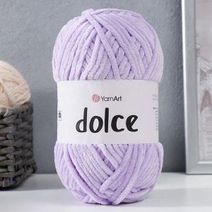 Пряжа "Dolce" 100% микрополиэстер 120м/100гр (744 св. сиреневый)