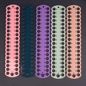 Органайзер для ниток мулине на 37 цветов, 30 x 6 см, цвет МИКС