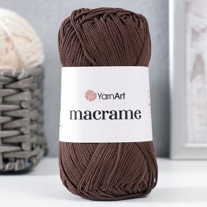 Пряжа "Macrame Макраме" 100% полиэстер 130м/90гр (157 шоколад)