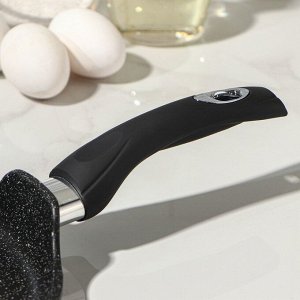 Сковорода блинная «Гранит Black», d=22 см, пластиковая ручка, антипригарное покрытие, цвет чёрный