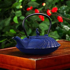 Чайник Доляна «Южная птица», 800 мл, с ситом, цвет синий