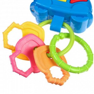 Музыкальная игрушка брелок «Весёлая машинка: Синий трактор», звук, цвета МИКС