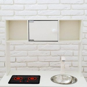 Игровая мебель «Кухонный гарнитур», световые и звуковые эффекты, цвет белый, интерактивная панель