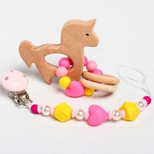 Игрушка-держатель для соски-пустышки и прорезыватель