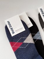 Носки мужские, короткие, ЧЕРНЫЕ. VIVID COLOR. Ю. Корея.