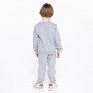 Костюм детский (свитшот, брюки), цвет серый МИКС, рост, (5 лет)