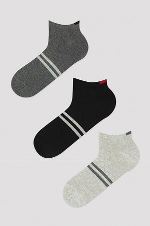 Разноцветные носки-тройки E. Black Booties