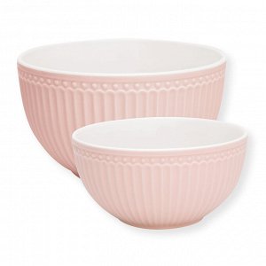 Набор керамических салатников Alice pale pink 2 шт
