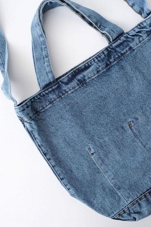 Джинсовая сумка через плечо светлого джинсового цвета