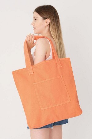 Addax Оранжевая большая сумка через плечо с карманом