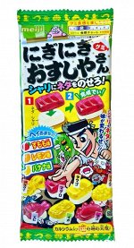 Мармелад Meiji в форме суши вкус персик, лимона и банана, м/у, 22г,