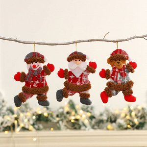 Новогоднее украшение на Ёлку - Санта-Клаус / Снеговик / Медведь