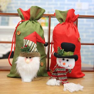Мешочки подарочные новогодние для подарков / Мешок деда мороза