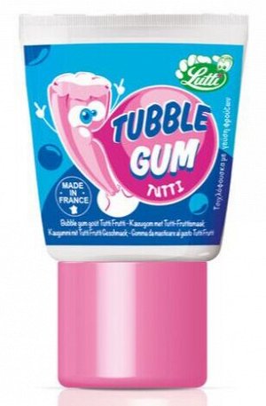 Жевательная резинка в тюбике со вкусом тутти-фрутти Lutti Tubble Gum Tutti Frutti 35 гр