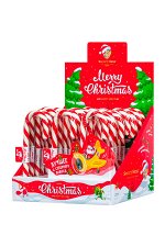Карамель леденцовая Sweet Ness 15г трость со вкусом клубники  Цена за 1 шт XMAS серия- новогодний подарок в Новый год 2024