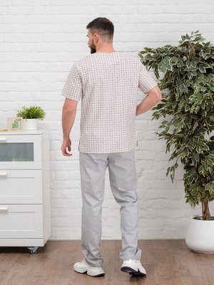 Рубашка медицинская мужская М-286-4579 ткань Поплин