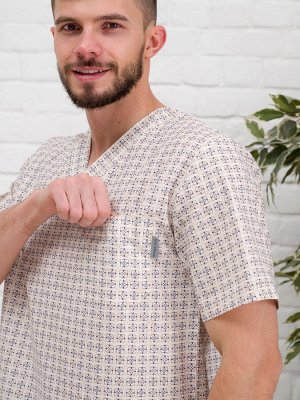 Рубашка медицинская мужская М-286-4579 ткань Поплин