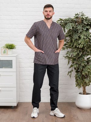 Рубашка медицинская мужская М-286-10589 ткань Поплин