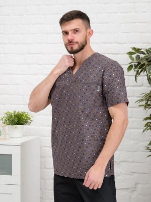Рубашка медицинская мужская М-286-10589 ткань Поплин