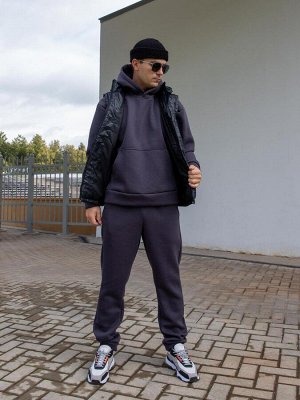Мужской спортивный костюм БТ010, темный-графит