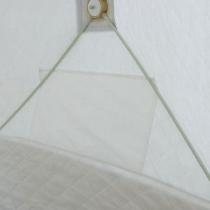 Палатка зимняя куб СЛЕДОПЫТ Premium, 1,8х1,8 м, 3-х местная, 3 слоя, цвет белый/олива