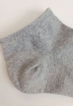 Носки мужские спортивные, укороченные, серые. Ю.Корея