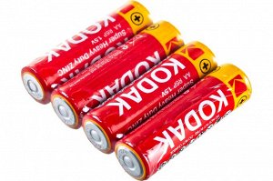 Батарейки пальчиковые (АА / R6) Kodak SUPER HEAVY DUTY Zinc [KAAHZ 4S] Б0005141 (цена за 4 батарейки.)