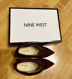 Ботильоны NINE WEST натуральная замша винного цвета