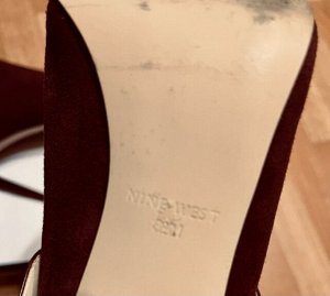 Ботильоны NINE WEST натуральная замша винного цвета