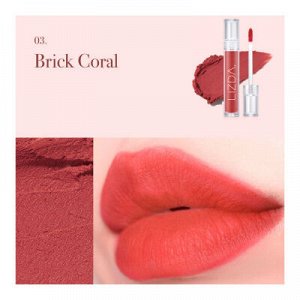 Вельветовый тинт для губ - 03 Brick Coral LIZDA Air Fit Velvet Tint 03 Brick Coral